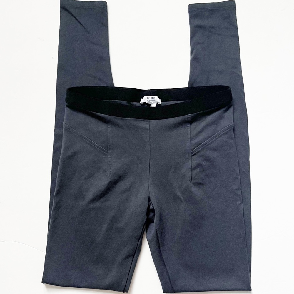 Helmut Lang Gray Ponte Leggings Size Small Rayon Nylon Blend EUC Charcoal